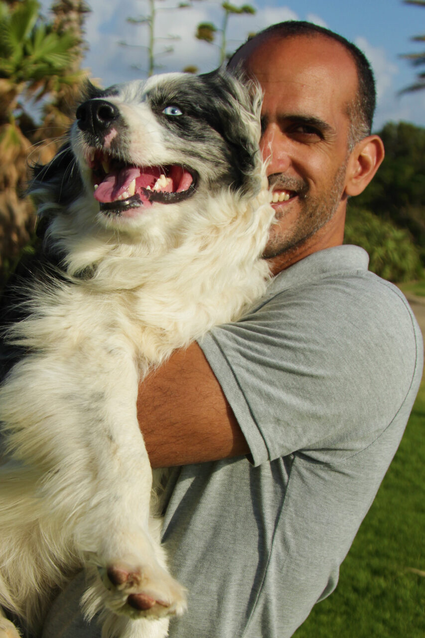 איתי בר נוי, מייסד BONDOG, מחבק כלב בורדר קולי